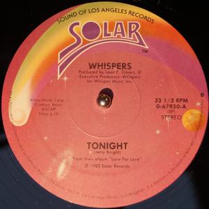 Front Cover Single The Whispers - Tonight
