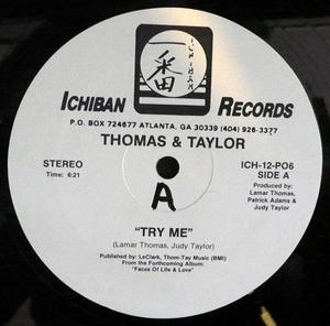 Front Cover Single Thomas And Taylor - Try Me