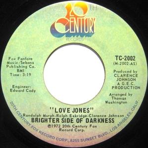 Front Cover Single Brighter Side Of Darkness - Love Jones