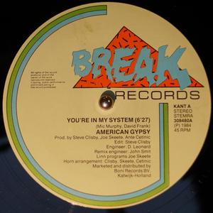 Front Cover Single American Gypsy - You Are In My System