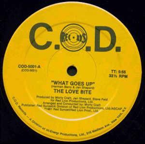 Front Cover Single The Love Bite - What Goes Up