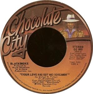 Front Cover Single Blacksmoke - (Your Love Has Got Me) Screamin'