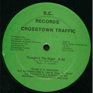 Front Cover Single Crosstown Traffic - Tonight's The Night