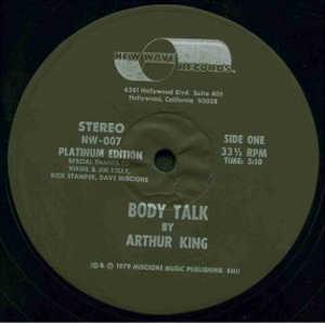 Front Cover Single Arthur King - Body Talk