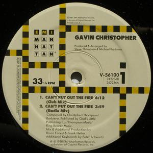 Front Cover Single Gavin Christopher - Can't Put Out The Fire
