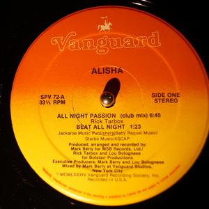 Front Cover Single Alisha - All Night Passion