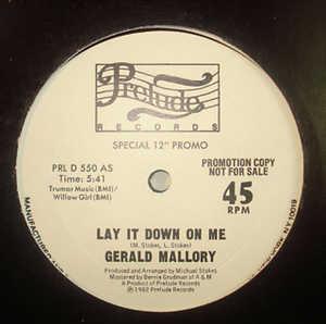 Front Cover Single Gerald Mallory - Lay It Down On Me