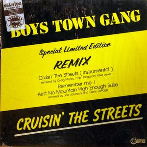 Front Cover Single Boys Town Gang - Cruisin' The Streets