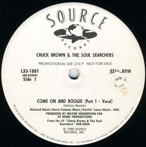 Front Cover Single Chuck Brown And The Soul Searchers - Come On And Boogie