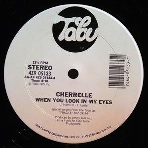 Front Cover Single Cherrelle - When You Look In My Eyes
