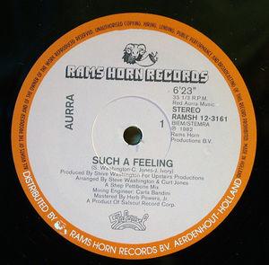 Front Cover Single Aurra - Such A Feeling