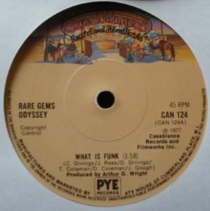 Front Cover Single Rare Gems Odyssey - What Is Funk