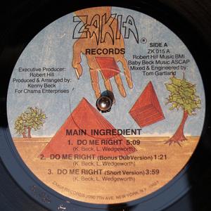 Front Cover Single The Main Ingredient - Do Me Right