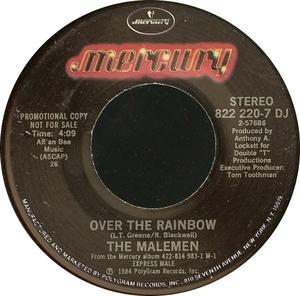 Front Cover Single The Malemen - Over The Rainbow