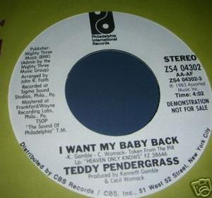 Front Cover Single Teddy Pendergrass - I Want My Baby Back