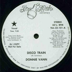 Front Cover Single Donnie Vann - Disco Train