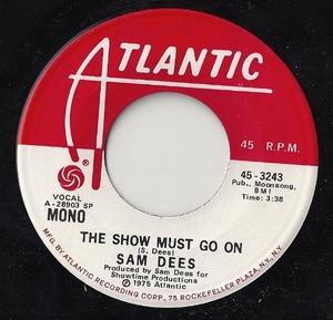 Front Cover Single Sam Dees - The Show Must Go On