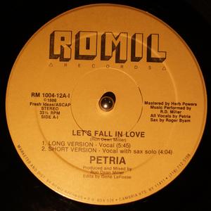Front Cover Single Petria - Let's Fall In Love