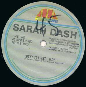 Front Cover Single Sarah Dash - Lucky Tonight