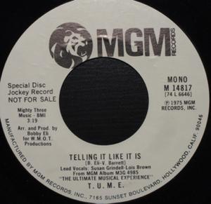 Front Cover Single T.u.m.e. - Telling It Like It Is