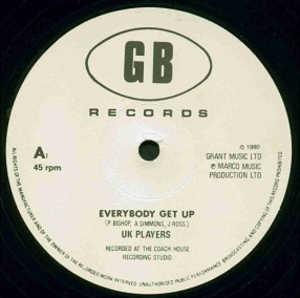 Front Cover Single Uk Players - Everybody Get Up