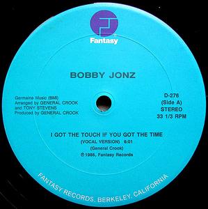 Front Cover Single Bobby Jonz - I Got The Touch If You Got The Time