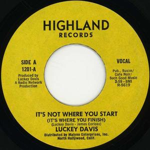 Front Cover Single Luckey Davis - It's Not Where You Start (It's Where You Finish)