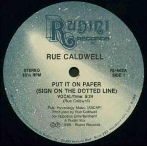 Front Cover Single Rue Caldwell - Put It On Paper (Sign on the dotted line)