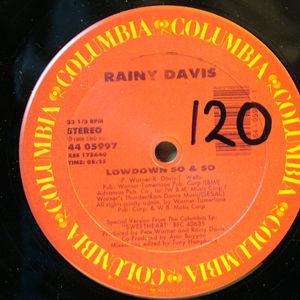 Front Cover Single Rainy Davis - Lowdown So & So