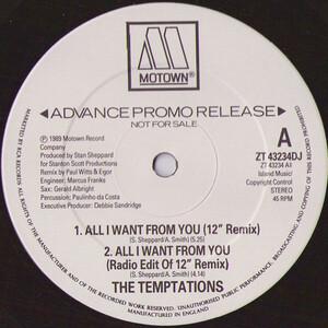 Front Cover Single The Temptations - All I Want From You