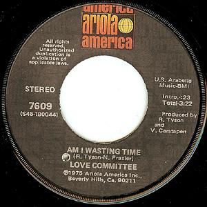 Front Cover Single Love Committee - Am I Wasting Time