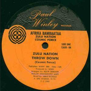 Front Cover Single Afrika Bambaataa - Thrown Down (Feat. Zulu Nation)