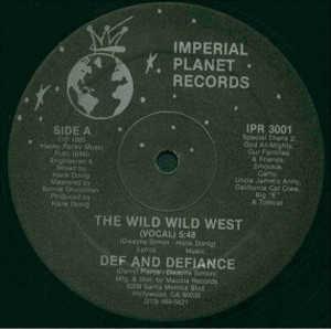 Front Cover Single Def And Defiance - The Wild Wild West