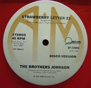 Front Cover Single The Brothers Johnson - Strawberry Letter 23