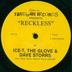 Front Cover Single The Glove And Dave Storrs Ice-t - Reckless