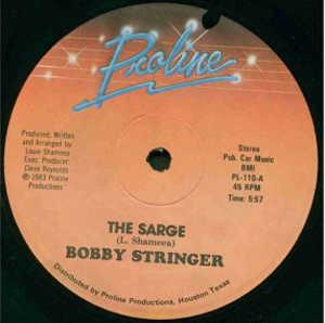 Front Cover Single Bobby Stringer - The Sarge