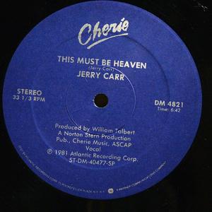 Front Cover Single Jerry Carr - This Must Be Heaven