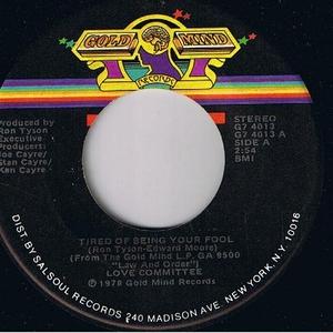 Front Cover Single Love Committee - Tired Of Being Your Fool