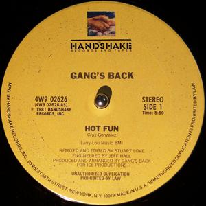 Front Cover Single Gang's Back - Hot Fun
