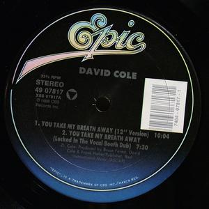 Front Cover Single David Cole - you Take My Breath Away