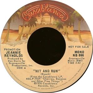 Front Cover Single Jeannie Reynolds - Hit And Run