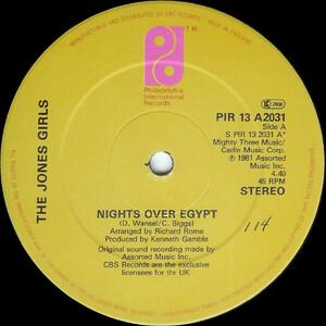 Front Cover Single The Jones Girls - Nights Over Egypt