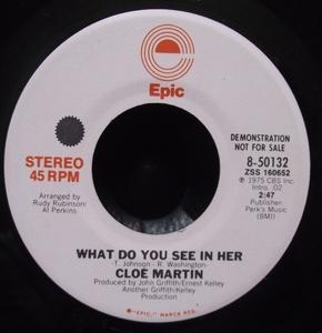 Front Cover Single Cloe Martin - What Do You See In Her