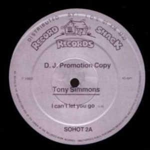 Front Cover Single Tony Simmons - I Can't Let You Go