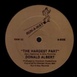 Front Cover Single Donald Albert - The Hardest Part