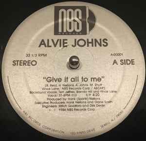 Front Cover Single Alvie Johns - Give It All To Me