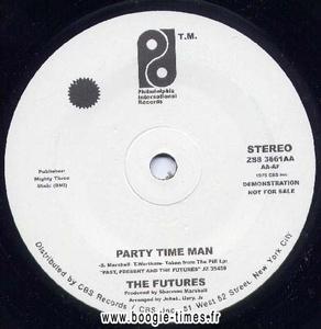 Front Cover Single The Futures - Party Time Man