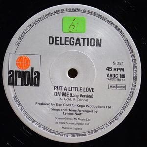 Front Cover Single Delegation - Put A Little Love On Me