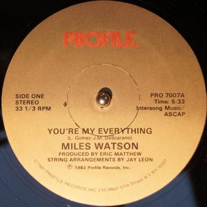 Front Cover Single Miles Watson - You're My Everything