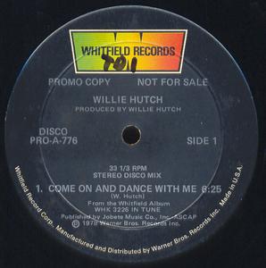 Front Cover Single Willie Hutch - Come On And Dance With Me